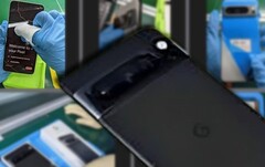 Er zijn meer live foto&#039;s van de Google Pixel 8 Pro uitgelekt, schijnbaar vanaf de productielijn. (Afbeelding bron: Pretend Studio - bewerkt)