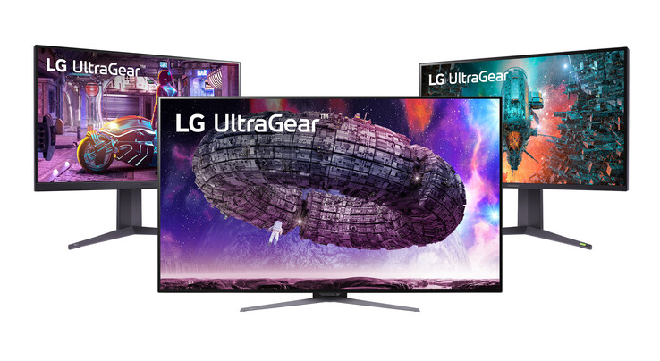 De nieuwe LG UltraGear serie bij elkaar. (Beeld bron: LG)