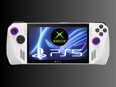 Xbox handheld console met PS5 logo (Afbeelding bron:, Asus, Microsoft Xbox Gaming, Sony PlayStation)