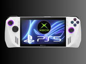 Xbox handheld console met PS5 logo (Afbeelding bron:, Asus, Microsoft Xbox Gaming, Sony PlayStation)