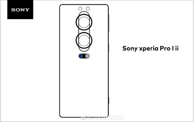 Vermeende lijntekening van de Xperia PRO-I II. (Afbeeldingsbron: Weibo)