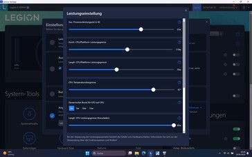 Karakteristieke waarden aangepaste modus