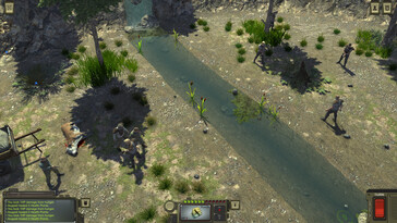 Een afbeelding die een gevecht toont in Atom RPG: een post-apocalyptische indiegame.