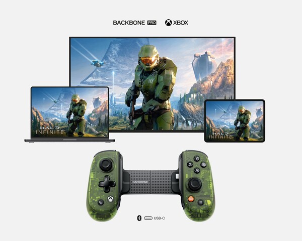 De Backbone Pro Xbox Edition kan als draadloze controller gebruikt worden, omdat hij Bluetooth en een ingebouwde batterij heeft. (Afbeeldingsbron: Backbone)