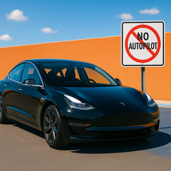 Rechtszaak tegen Tesla Model 3 automatische piloot (bron: ChatGPT DALL-E)
