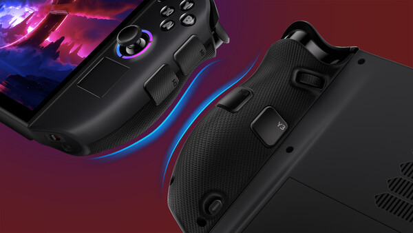 De nieuwe TrueStike-controllers van Lenovo hebben drie sets aanpasbare knoppen. (Afbeeldingsbron: Lenovo)