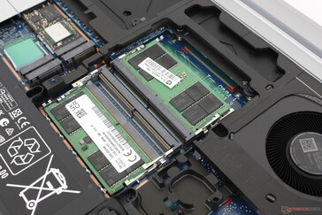 4x SODIMM-sleuven. Merk op dat de RAM-snelheid beperkt is tot 4800 MHz