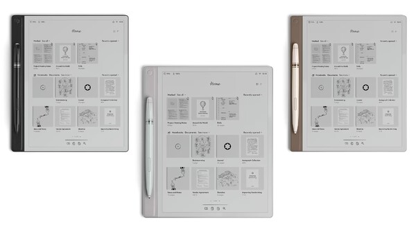 De Montblanc Digital Paper is verkrijgbaar in drie kleuren met bijpassende stylussen.
