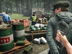 Een afbeelding van agenten en een chauffeur in Contraband Police. (Afbeeldingsbron: Steam)
