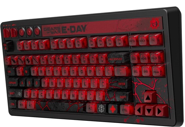 De 8BitDo Retro 87 Mechanical Keyboard: Gears of War E Day Edition maakt gebruik van aangepaste lineaire switches.