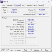 CPU-Z Geheugen
