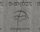 De teaserclip (afbeelding) toont gebarsten cement met beide merklogo's in het oppervlak gekerfd, gevolgd door de woorden "Coming Soon." (Afbeeldingsbron: G-Shock UK)