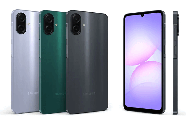 De Galaxy A08 4G zal een grotere batterij hebben dan de Galaxy A07 4G (zie afbeelding).