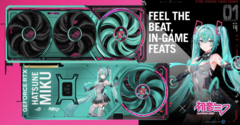 Asus RTX 5080 ROG Astral Hatsune Miku Editie: Zingt hij het janklied van de spoel? (Afbeeldingsbron: Videocardz.com)