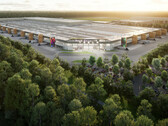 Tesla gigafabriek bij Berlijn - render (Afbeelding bron: Tesla)