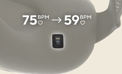 De biometrische sensor van de SmartGoggles controleert de hartslag in realtime, waardoor het apparaat de compressie en vibratie kan aanpassen voor een kalmerend effect (Afbeelding bron: Therabody)