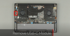 De binnenkant van de Lenovo ThinkPad P1 Gen 8 (bron: Lenovo Support YouTube-kanaal).