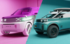 Fiat's nieuwe EV's hebben een opvallende designtaal die gebaseerd is op de schattige Fiat Panda uit het verleden. (Afbeelding bron: Fiat - bewerkt)