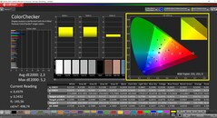 CalMAN ColorChecker (profiel: Native, doelkleurruimte: P3)