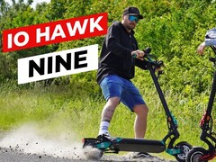 De IO Hawk Nine e-scooter kan een enkele 500W of dubbele 250W motor hebben. (Afbeelding bron: IO Hawk)