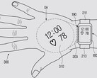 Het nieuwe projector-horloge concept. (Bron: Samsung via USPTO)