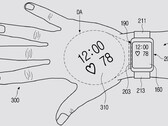 Het nieuwe projector-horloge concept. (Bron: Samsung via USPTO)