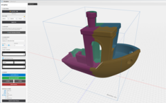 3D slicer gratis 3D printtool voor kleine printers met een Benchy op display