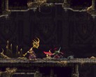Een afbeelding waarop de Penitent One en een vijand te zien zijn in Blasphemous 2.