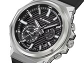 Schuin aanzicht van de G-Steel-GST-B1000-1A met de zwarte wijzerplaat.