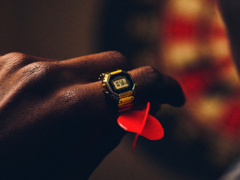 Het Casio CRW-001G-9JR gouden ringhorloge, afgebeeld. (Afbeeldingsbron: Casio)