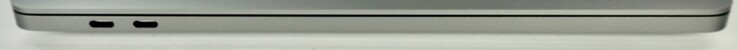 Linkerkant: 2x Thunderbolt 3 poorten