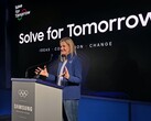 IOC-voorzitster Kirsty Coventry spreekt zich uit tijdens de benoemingsceremonie van Samsung Solve for Tomorrow Global Ambassador