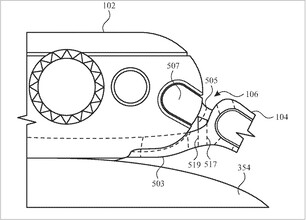 Apple Horloge met camera. (Beeldbron: USPTO)