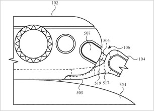 Apple Horloge met camera. (Beeldbron: USPTO)