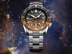 De nieuwe Seiko Prospex SNR058, afgebeeld tegen een achtergrond met sterren. (Afbeeldingsbron: @plus9time op Instagram)