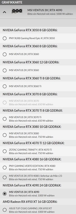 GPU-opties (bron: Schenker)