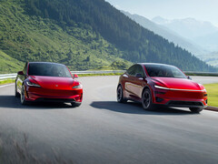 Tesla Model Y en Model 3 in de kleur Ultra Red (bron: Tesla)
