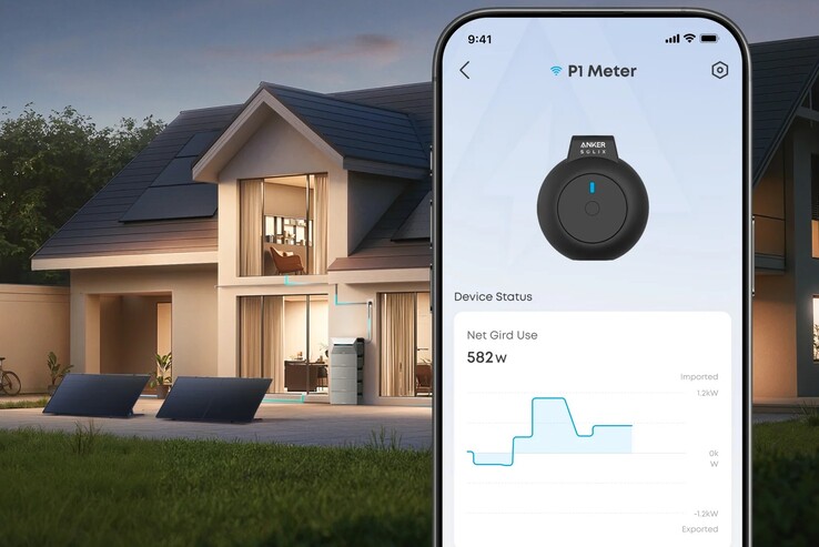 Met de Anker Solix P1 Meter kunt u uw energieverbruik bijhouden in de app van het merk (afgebeeld). (Afbeeldingsbron: Anker)