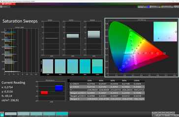 Kleurverzadiging (kleurenschema automatisch, doelkleurruimte P3)