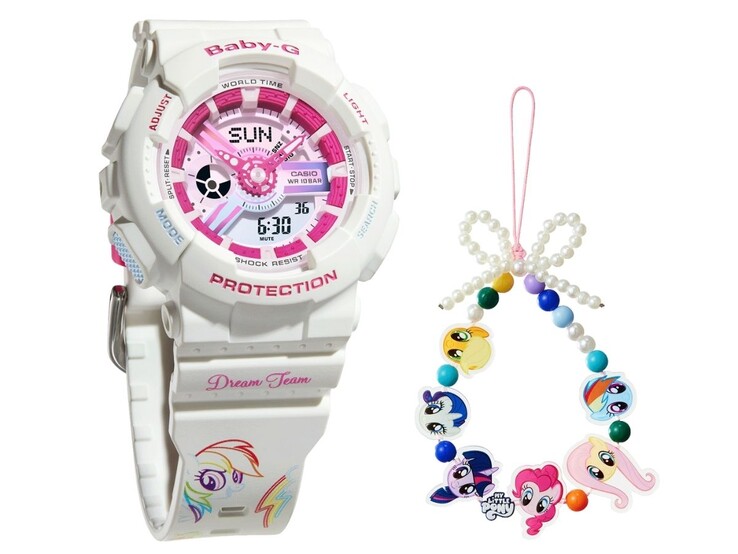 Het Casio G-Shock Baby-G x My Little Pony BA-110XMLP25-7PFUN horloge. (Afbeeldingsbron: Casio)