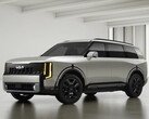 De Kia Telluride uit 2027, afgebeeld in de uitvoering ‘Ivory Silver’
