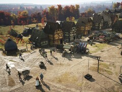 Een stad in Manor Lords. (Afbeelding Bron: Salvic Magic)