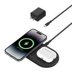 BoostCharge Pro 2-in-1 Qi2 draadloze oplader (Afbeelding bron: Belkin)