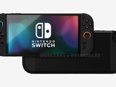 Uitgelekte renders van de Nintendo Switch 2 onthullen een veel groter scherm dan dat van zijn voorganger. (Afbeeldingsbron: 91Mobiles &amp; OnLeaks)