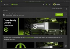Nvidia GeForce Game Ready Driver 536.40 melding in GeForce Experience (Bron: Eigen)