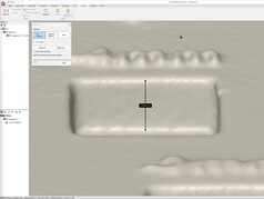 Meting van de 4 mm diepte op de Scanbench in QuickSurface
