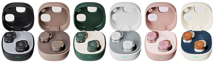 De Audio-Technica ATH-SQ1TW2NC oordopjes zijn verkrijgbaar in zwart, café latte, bosgroen, grijs, roze of camelwit.