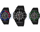 Van links naar rechts afgebeeld: Casio MRW-240H-1E1JF, MRW-240H-1E2JF en MRW-240H-1E3JF.