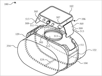 Apple Horloge met camera. (Beeldbron: USPTO)