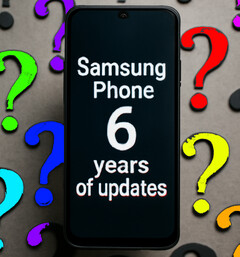 Samsung belooft langetermijnupdates voor zijn budgetsmartphones. Maar het bedrijf heeft ook een grote maas in de wet. (Afbeelding gemaakt met ChatGPT)